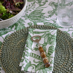 BRAIDED DARK GREEN PLACEMAT 33CM - Pure Apotheca