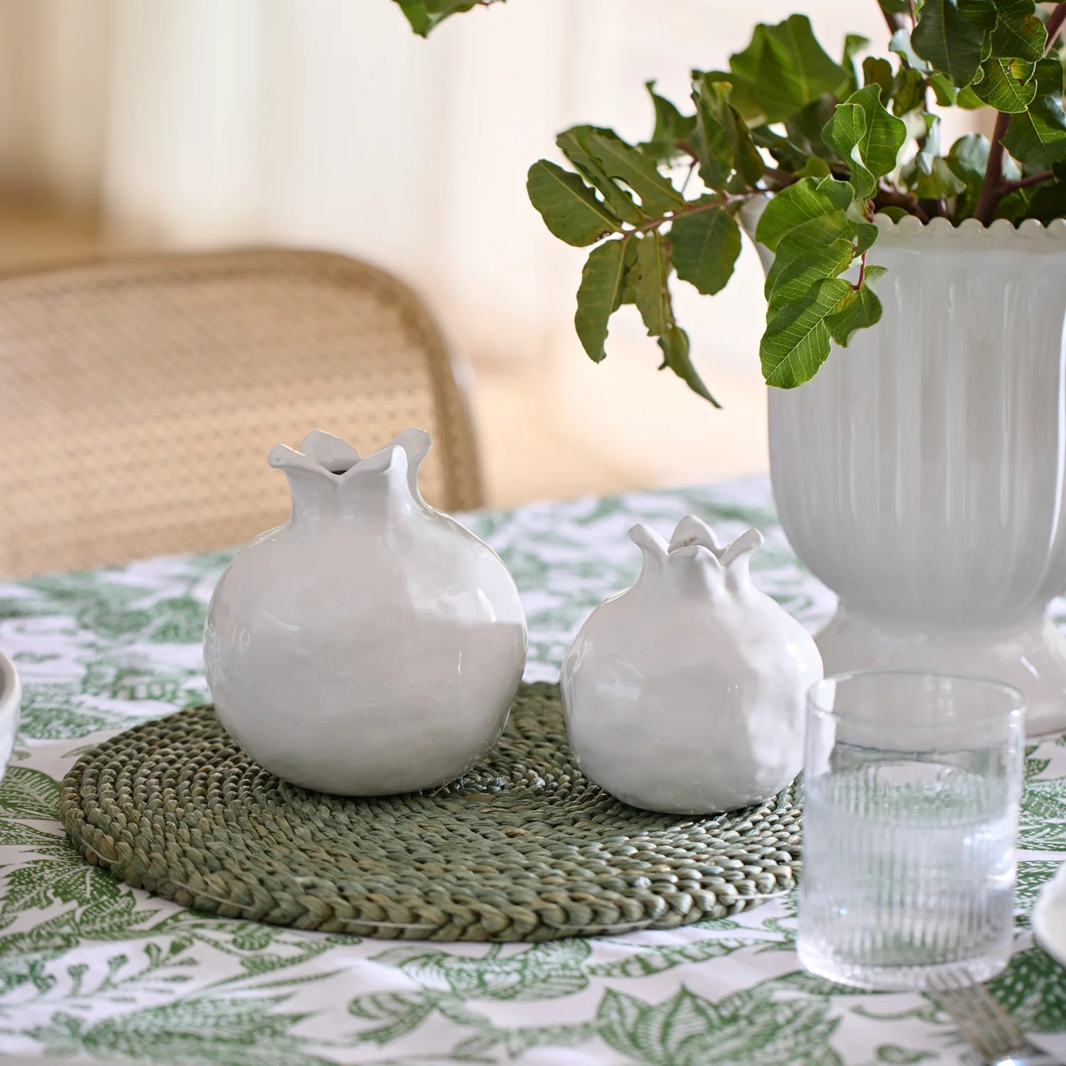 BRAIDED DARK GREEN PLACEMAT 33CM - Pure Apotheca
