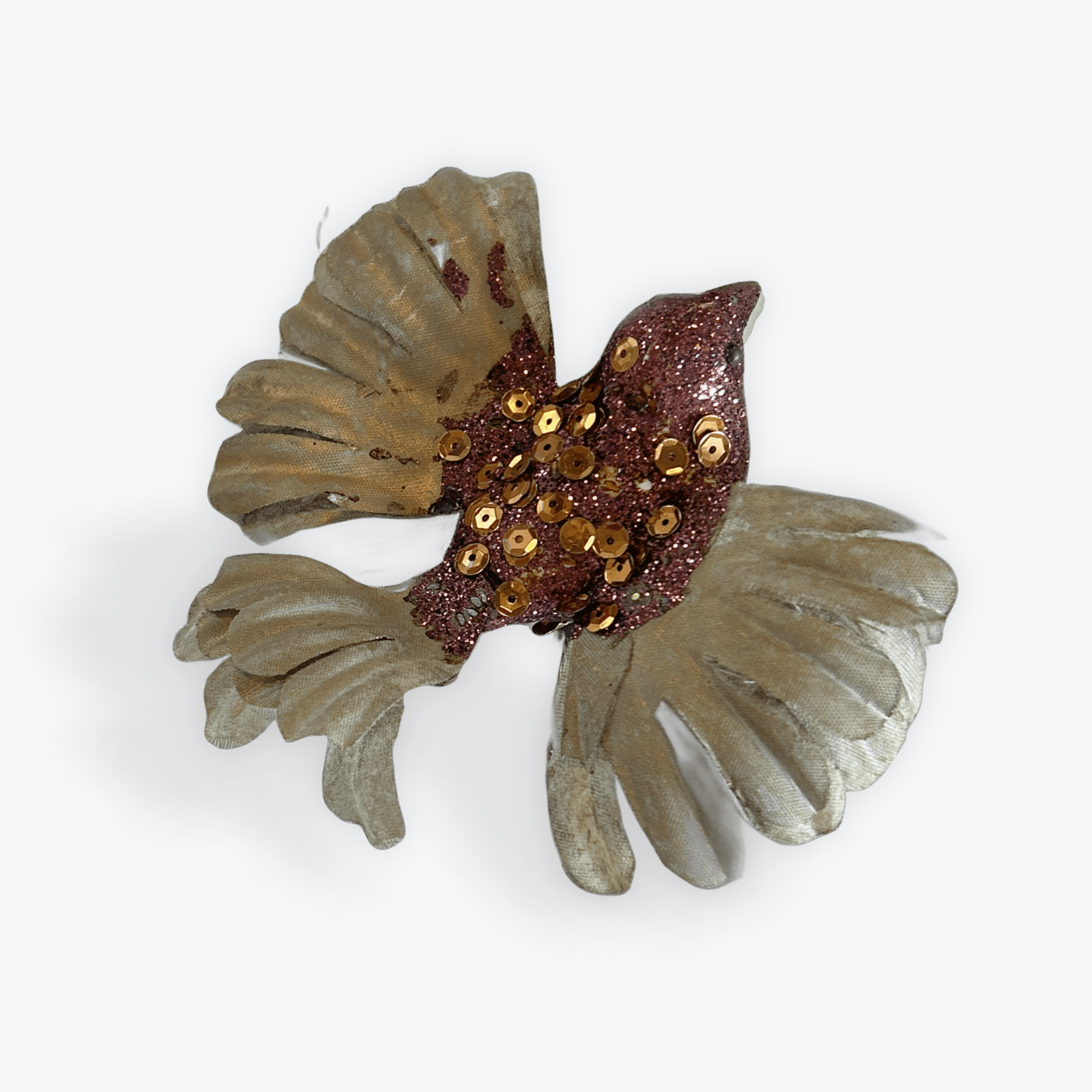 Brandy Sequin Bird with Clip Bronze - Pure Apotheca
