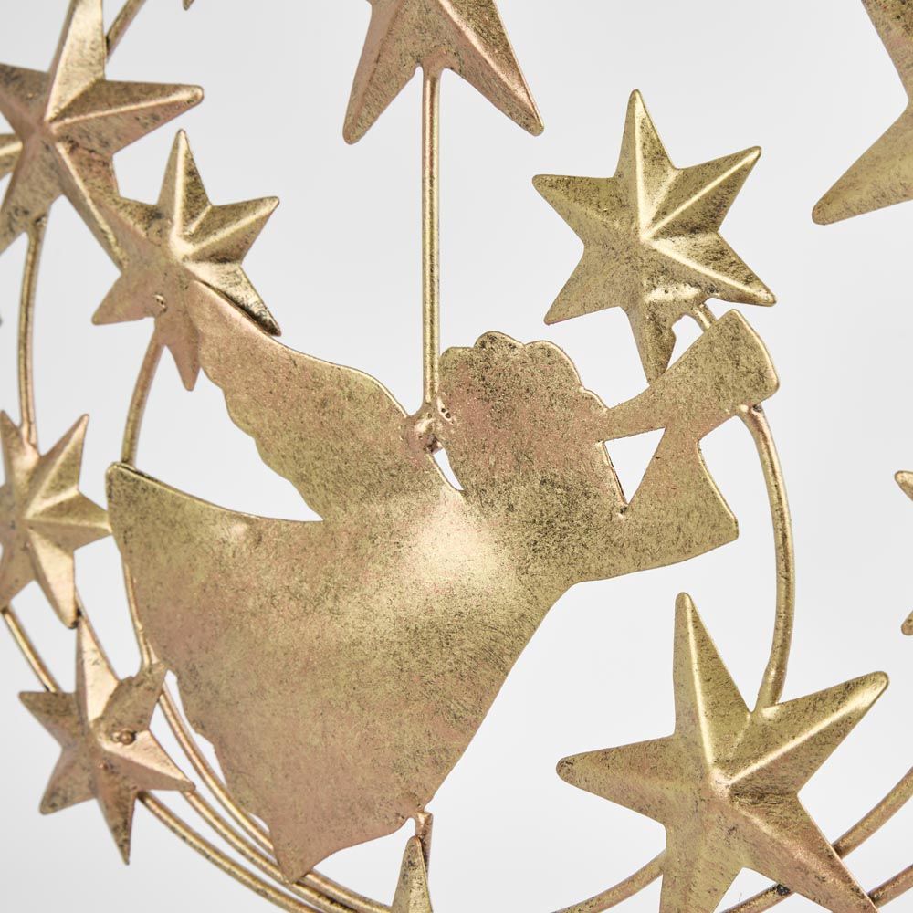Brass Whimsical Angel Tree Topper - Pure Apotheca