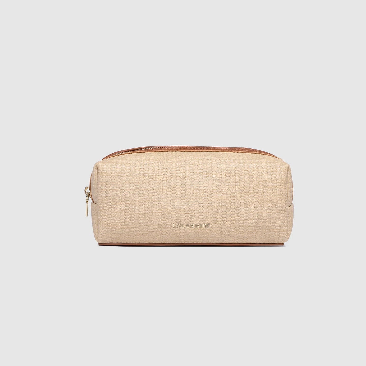 Brianna Makeup Bag with Brushes Natural/Tan - Pure Apotheca