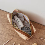 Brianna Makeup Bag with Brushes Natural/Tan - Pure Apotheca