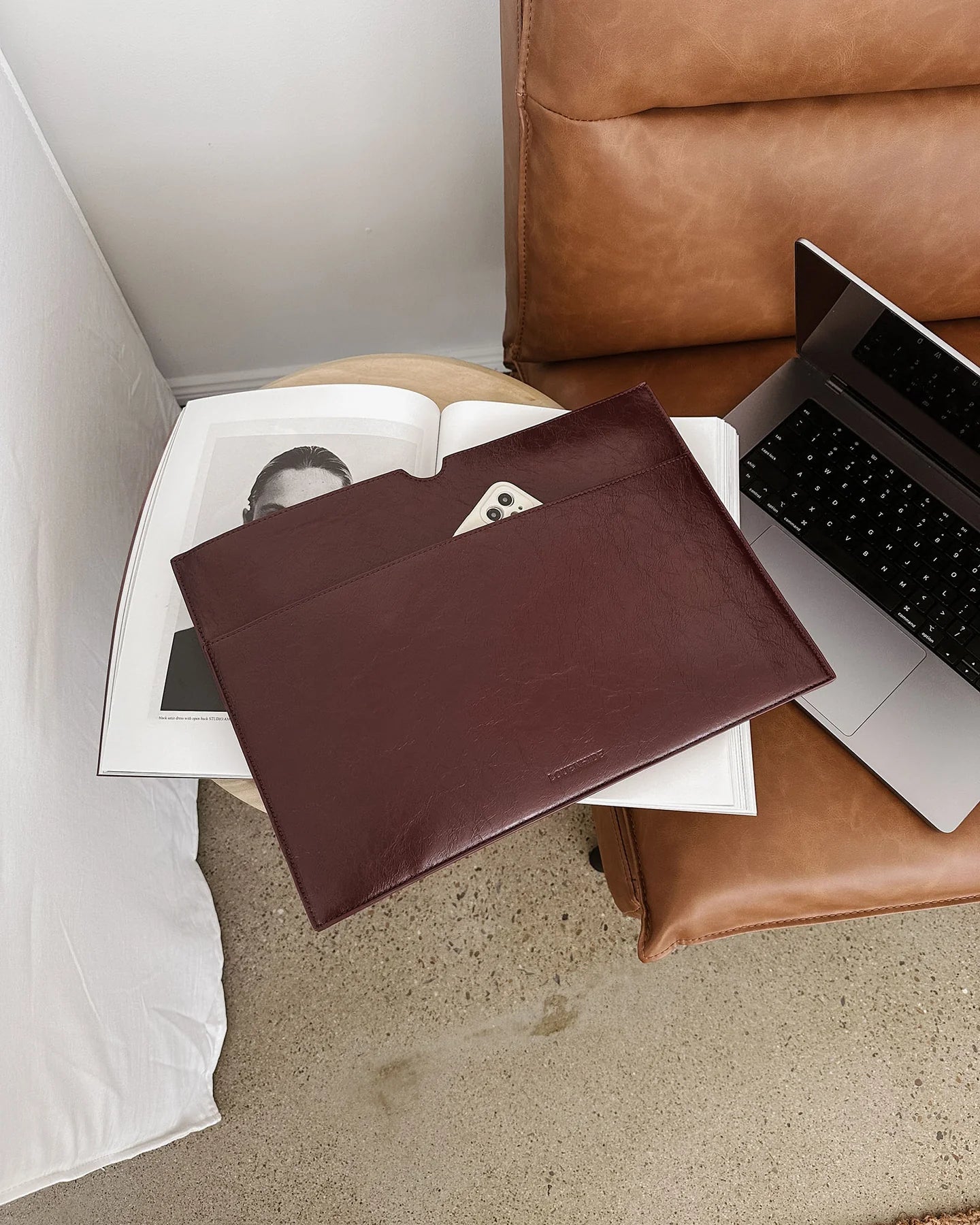 Brooke Laptop Slip Burgundy Patent - Pure Apotheca