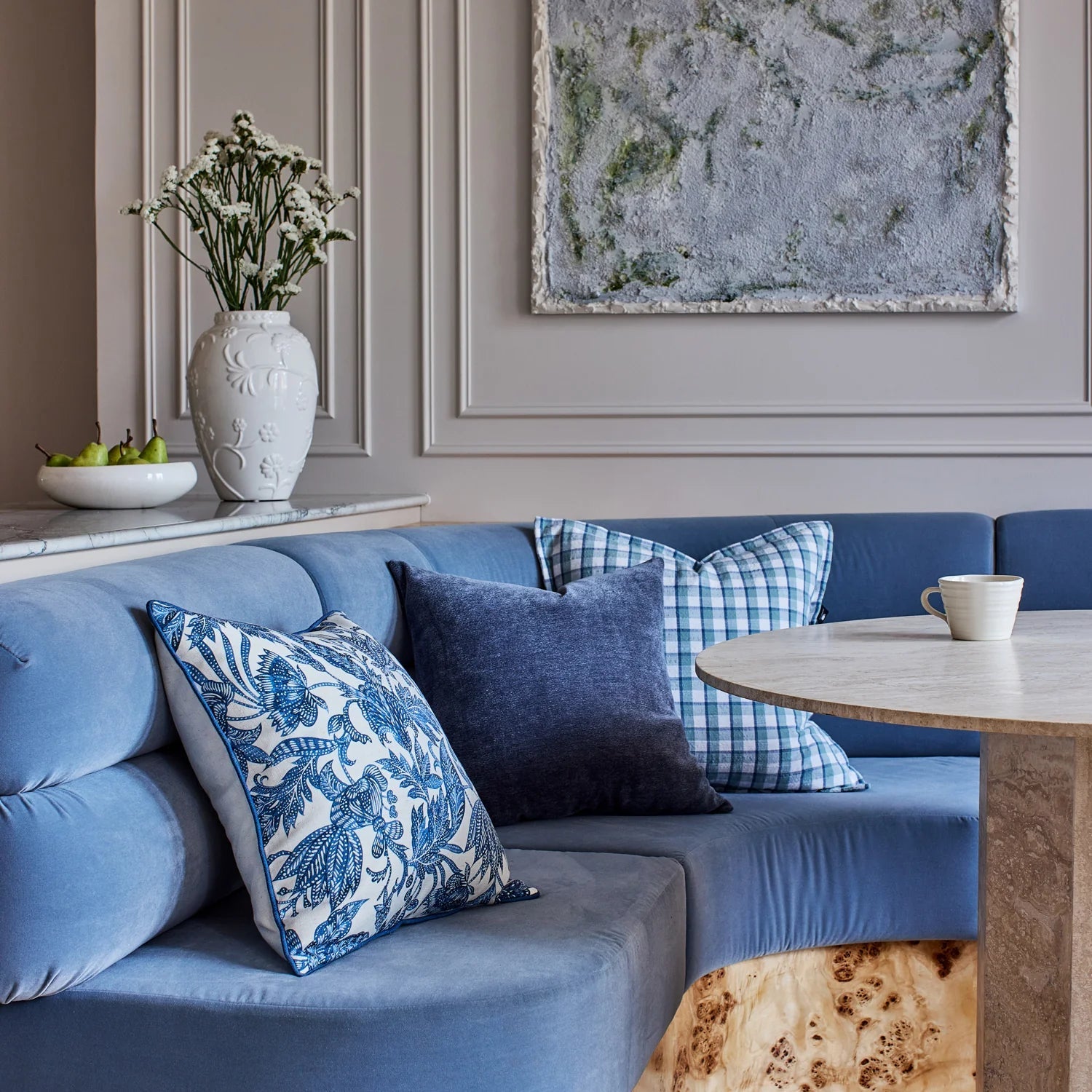 BROOKLYN DARK BLUE CUSHION 50CM - Pure Apotheca