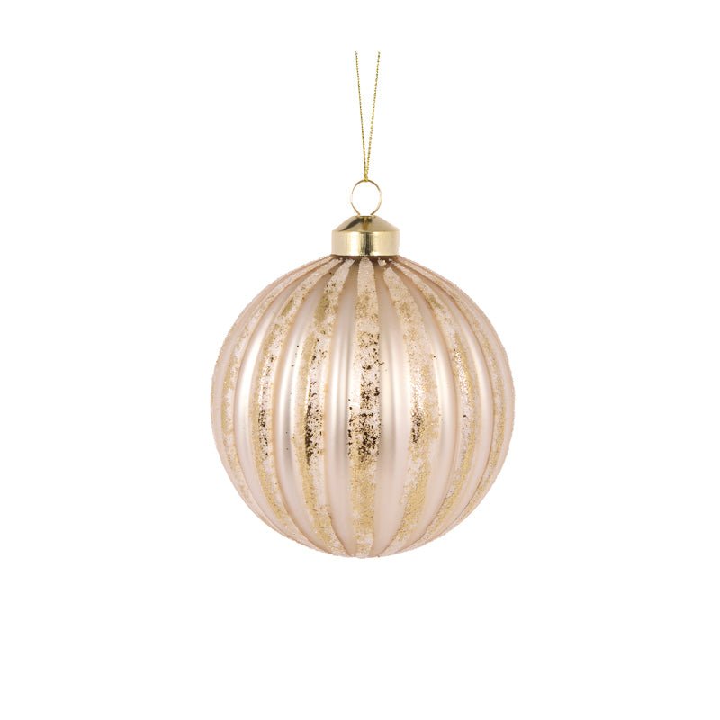 BRUSHED GOLD RIBBED BAUBLE - Pure Apotheca
