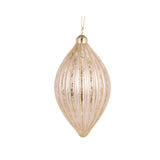 BRUSHED GOLD RIBBED DROP BAUBLE - Pure Apotheca