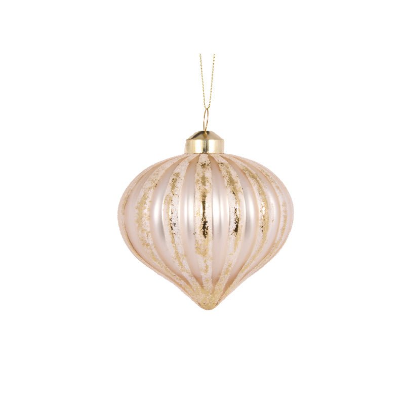 BRUSHED GOLD RIBBED ONION BAUBLE - Pure Apotheca