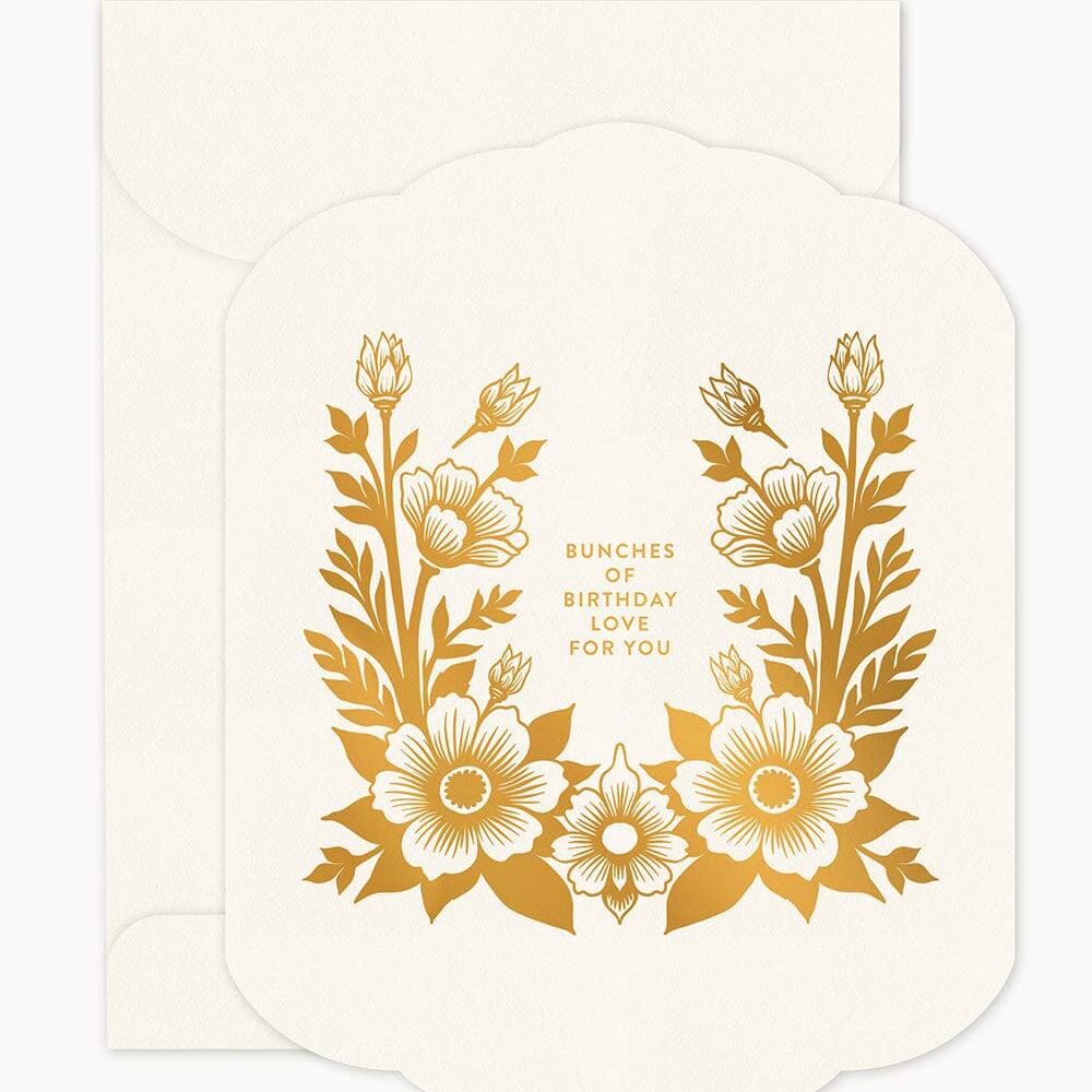 Bunches of Birthday Love Scallop Card - Pure Apotheca