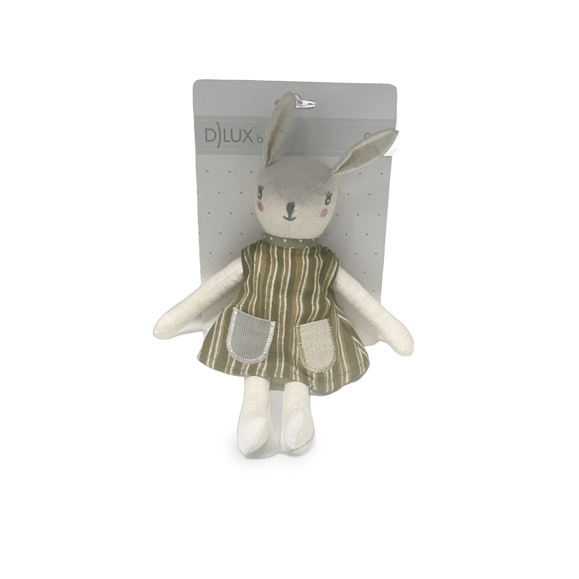 Bunny Cotton Rattle Toy Stripe - Pure Apotheca