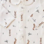 Bunny Tea Party Longsleeve Babygrow - Pure Apotheca