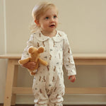 Bunny Tea Party Longsleeve Babygrow - Pure Apotheca
