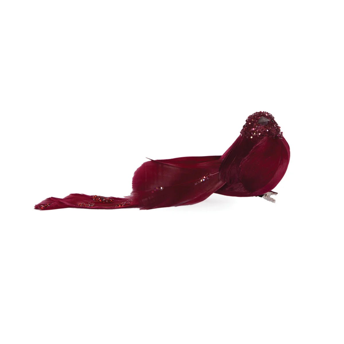 BURGUNDY BEJEWELLED BIRD - Pure Apotheca