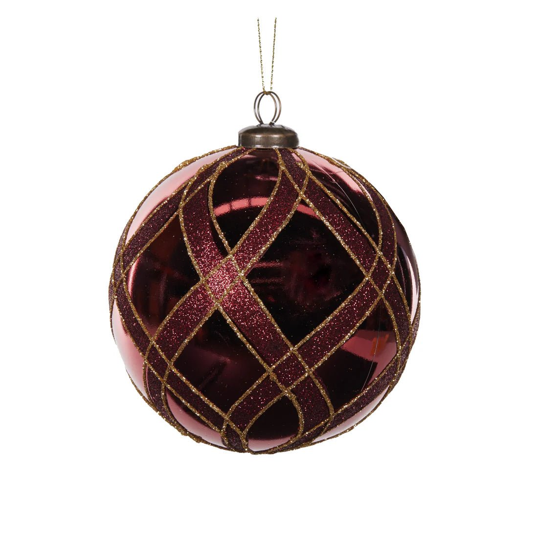 BURGUNDY LATTICE BAUBLE - Pure Apotheca