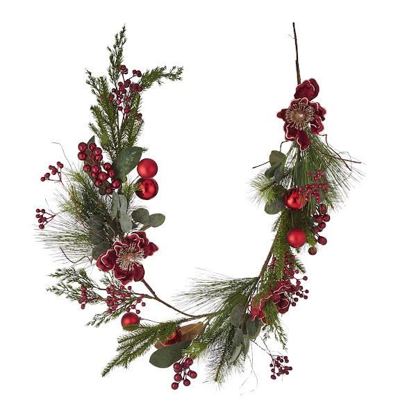 Burgundy Magnolia Garland 150cm - Pure Apotheca