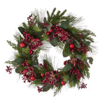 Burgundy Magnolia Wreath 80cm - Pure Apotheca