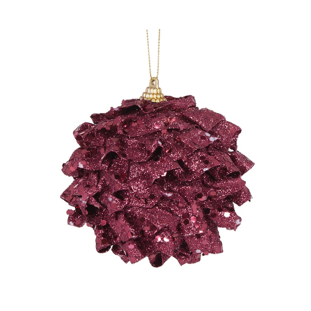 BURGUNDY RUFFLES BAUBLE - Pure Apotheca