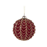 BURGUNDY VELVET DRAPED BAUBLE - Pure Apotheca