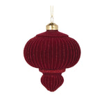 BURGUNDY VELVET RIBBED DROP BAUBLE - Pure Apotheca