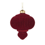 BURGUNDY VELVET RIBBED DROP BAUBLE - Pure Apotheca