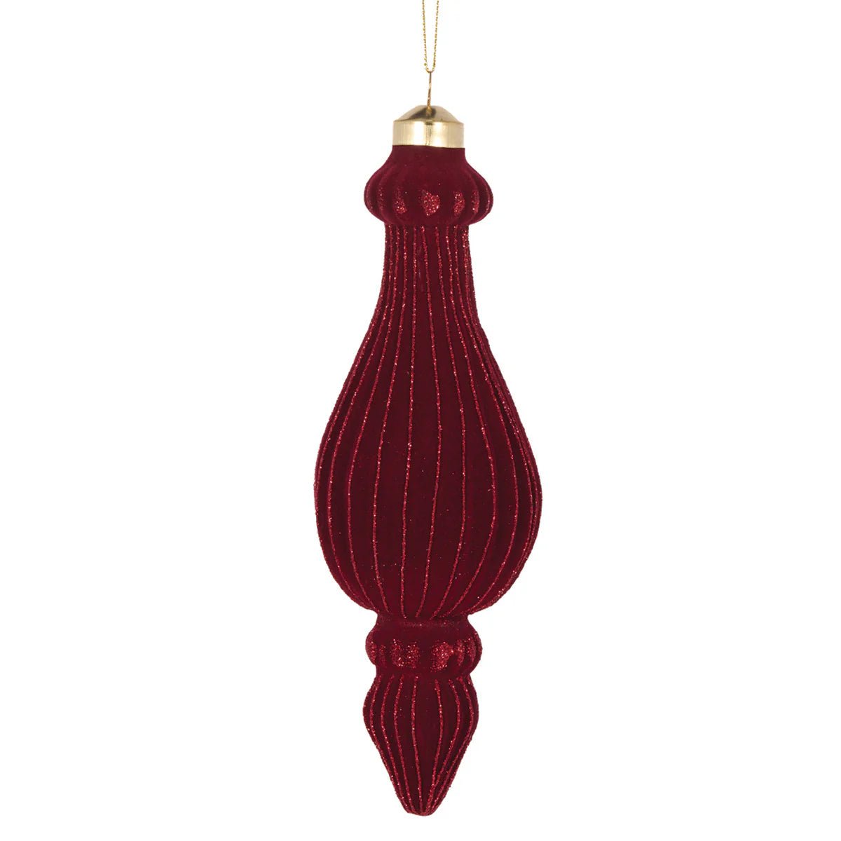 BURGUNDY VELVET RIBBED FINIAL - Pure Apotheca