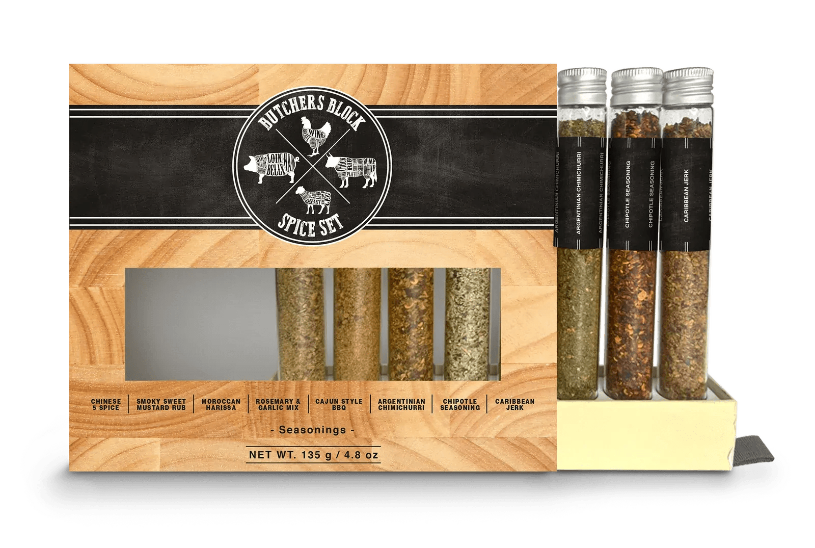 Butchers Block Spices 8 Tube Giftset 135g - Pure Apotheca