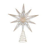 9 POINT MIRRORED TREE TOPPER STAR CHAMPAGNE