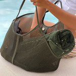 Calypso Mesh Tote Bag - Olive - Pure Apotheca
