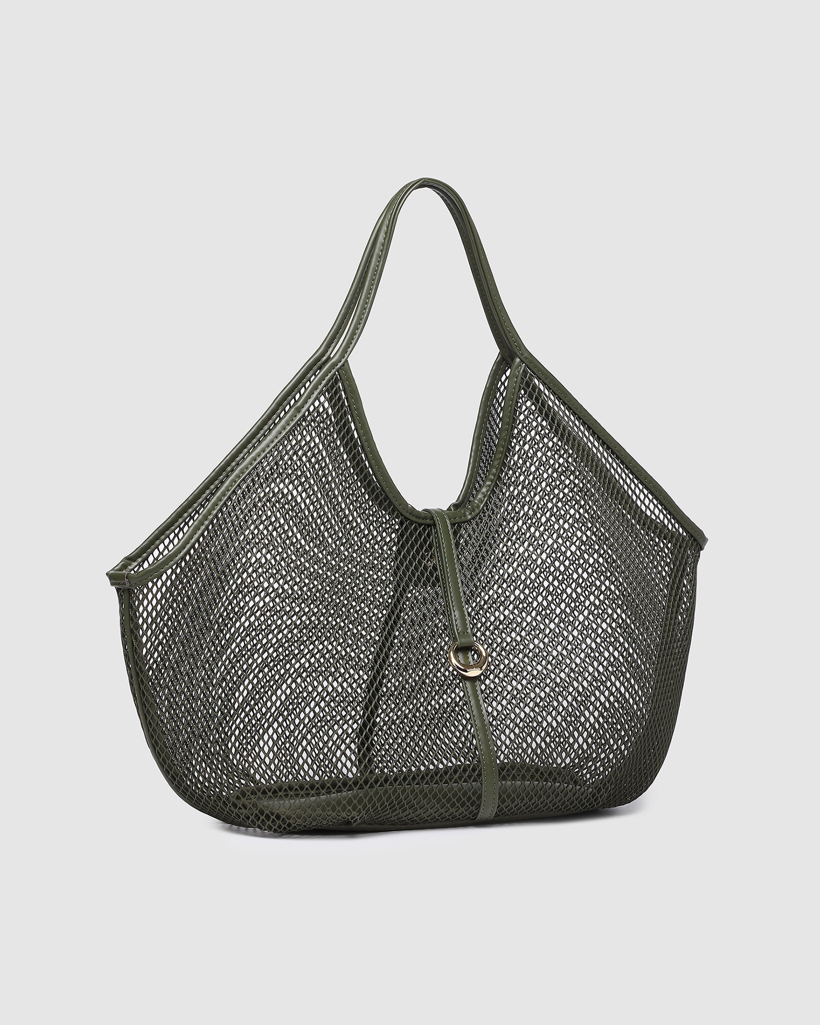 Calypso Mesh Tote Bag - Olive - Pure Apotheca