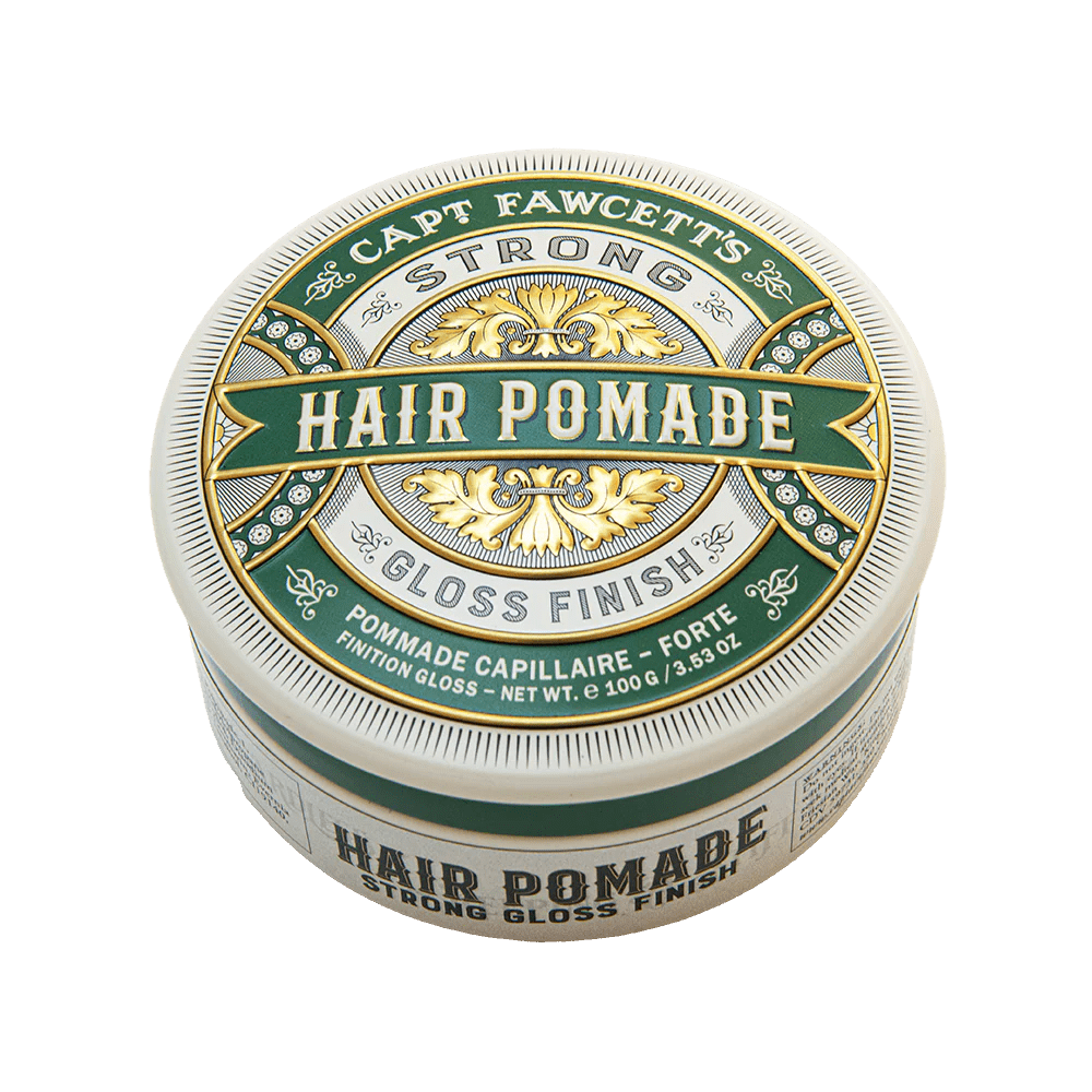 Captain Fawcett’s Strong Hold Hair Pomade Gloss Finish 100g - Pure Apotheca