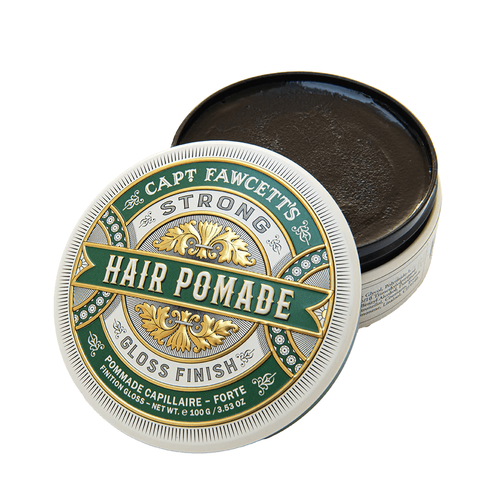 Captain Fawcett’s Strong Hold Hair Pomade Gloss Finish 100g - Pure Apotheca
