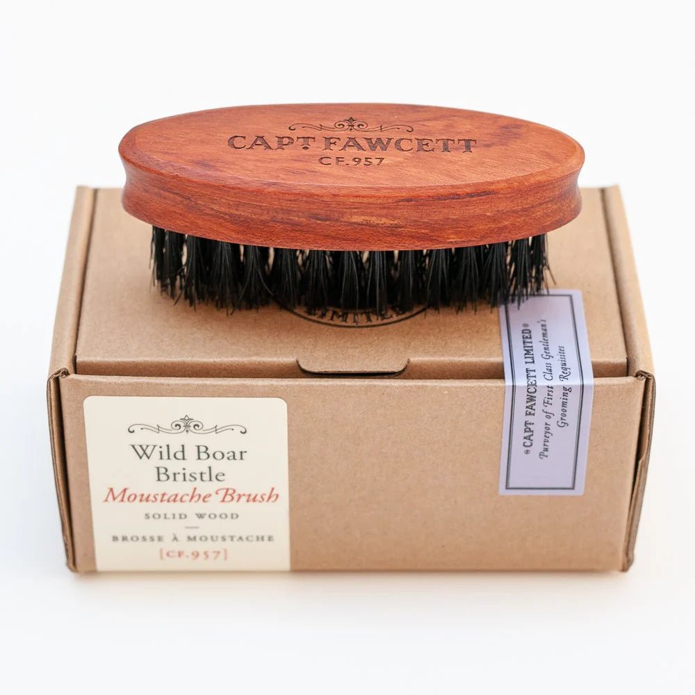 Captain Fawcett's Wild Boar Bristle Moustache Brush - Pure Apotheca