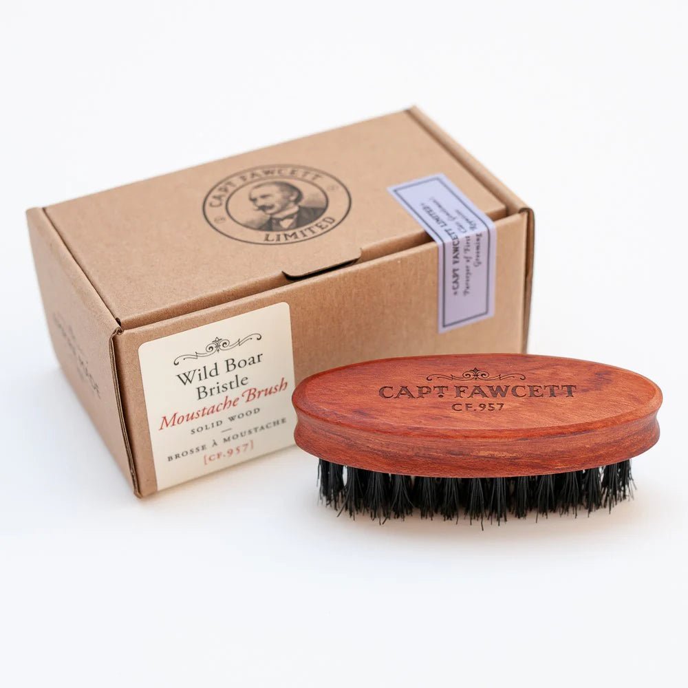 Captain Fawcett's Wild Boar Bristle Moustache Brush - Pure Apotheca