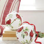 Cardinal Ball Glass Christmas Ornament 6″ - Pure Apotheca