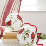 Cardinal Ball Glass Christmas Ornament 6″ - Pure Apotheca