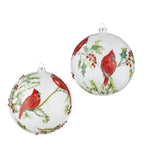 Cardinal Ball Glass Christmas Ornament 6″ - Pure Apotheca