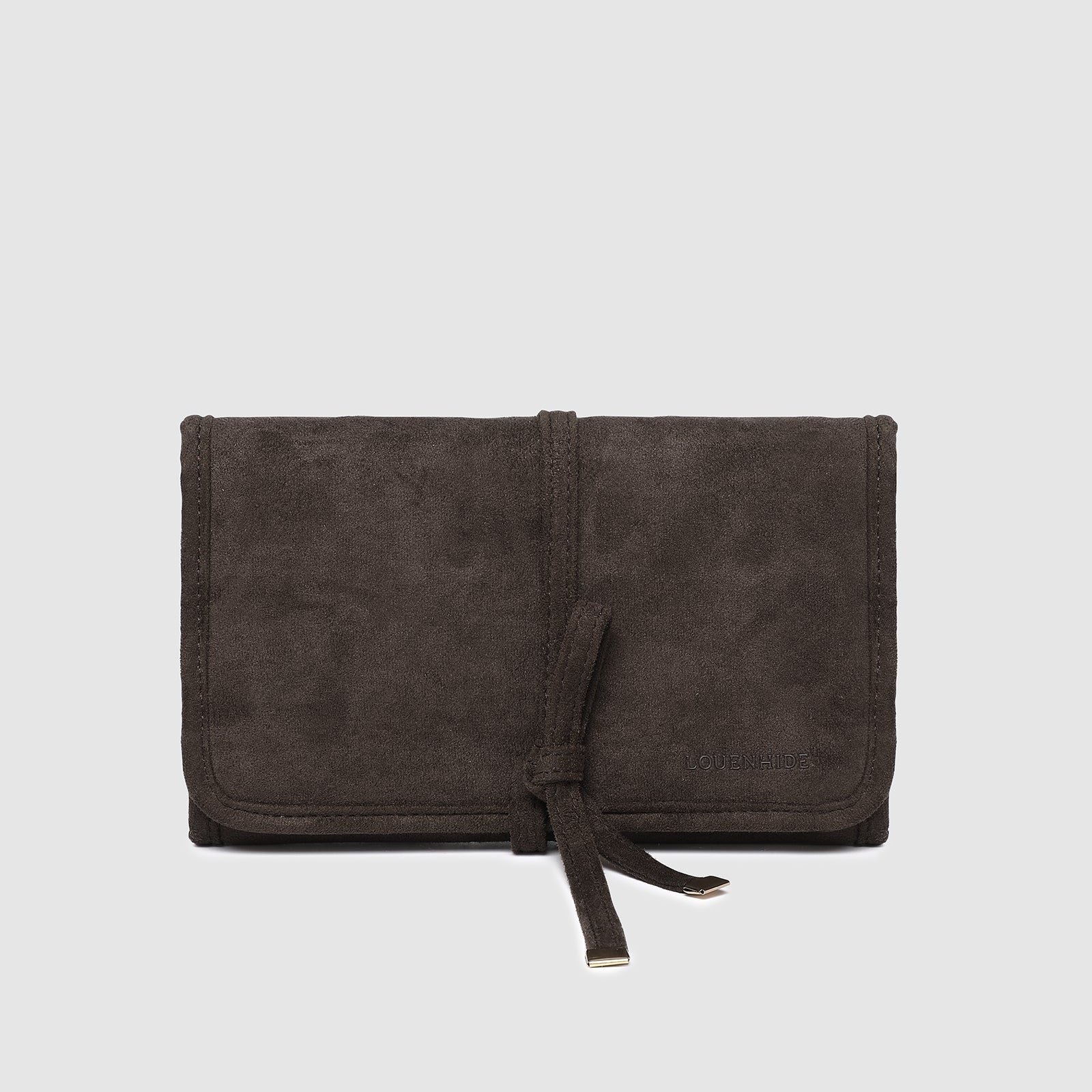 Carla Jewellery Sleeve Suedette Chocolate - Pure Apotheca