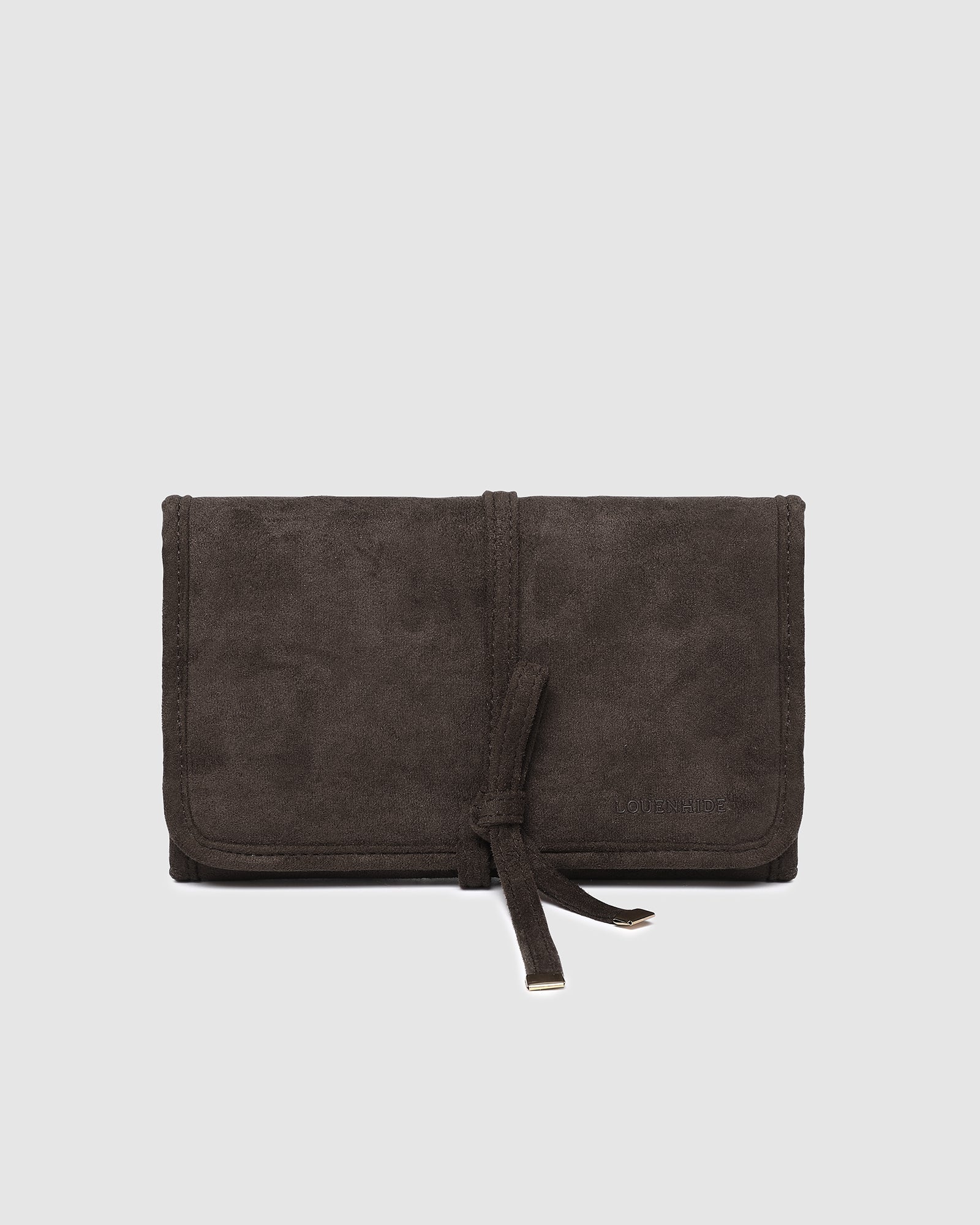 Carla Jewellery Sleeve Suedette Chocolate - Pure Apotheca