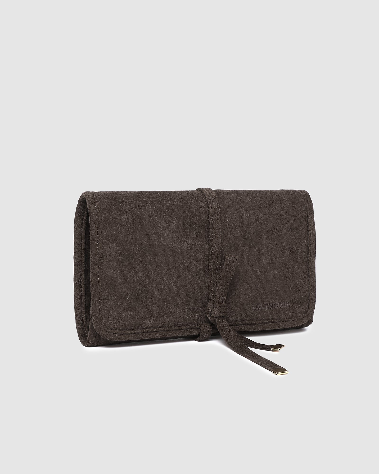 Carla Jewellery Sleeve Suedette Chocolate - Pure Apotheca