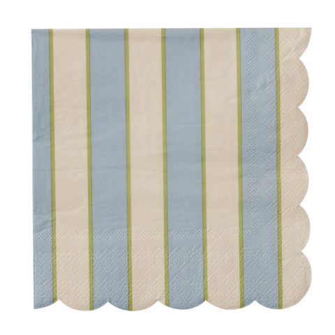 Carnival 20pk 3 Ply 33cm Napkin Blue/Ivory - Pure Apotheca