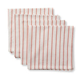 CAROL RED STRIPE NAPKIN SET/4 - Pure Apotheca