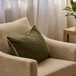 CASEY DARK GREEN TEXTURED CUSHION 40X60CM - Pure Apotheca