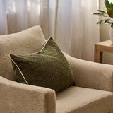 CASEY DARK GREEN TEXTURED CUSHION 40X60CM - Pure Apotheca
