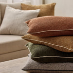 CASEY DARK GREEN TEXTURED CUSHION 40X60CM - Pure Apotheca