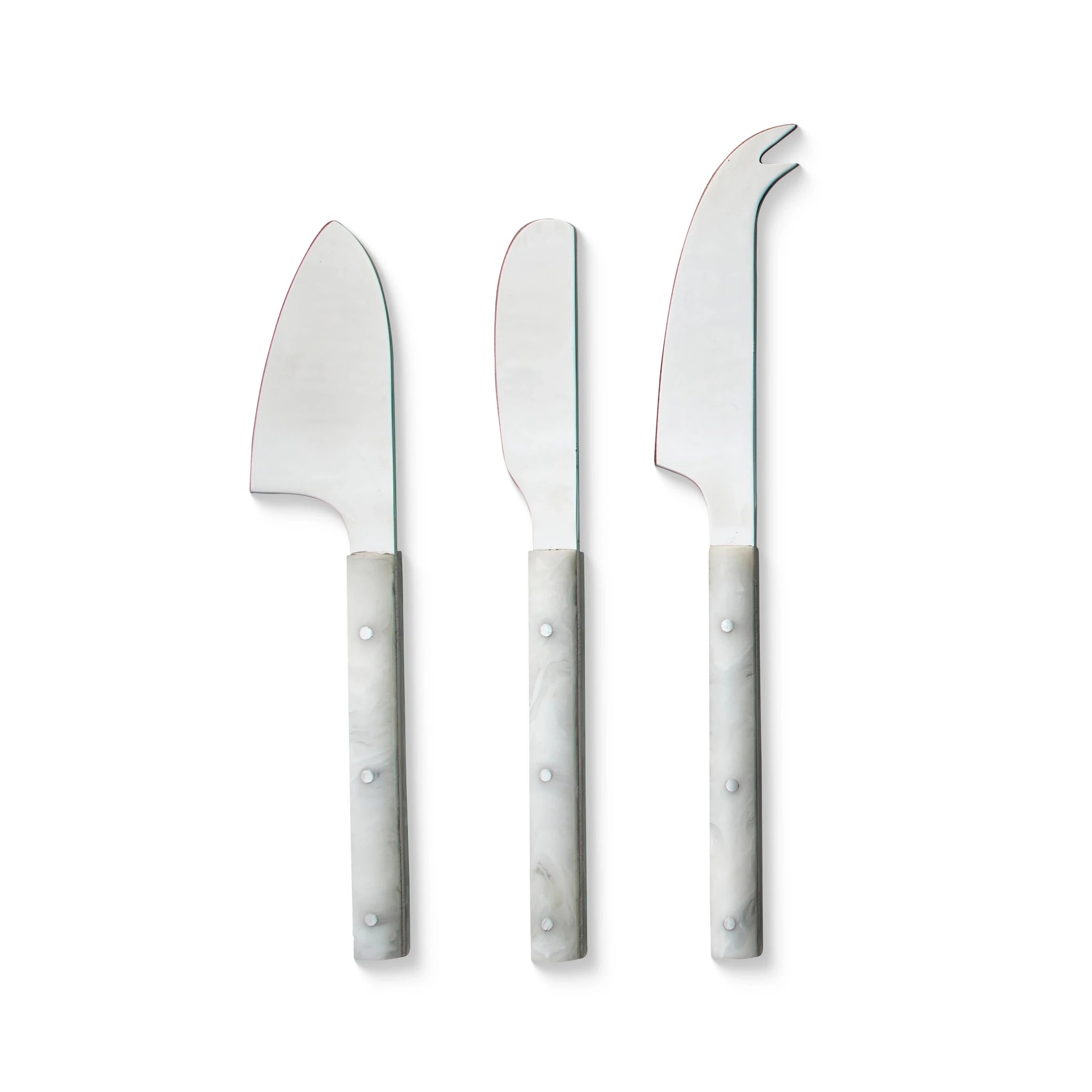 CASSIA WHITE CHEESE KNIFE SET/3 - Pure Apotheca