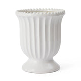 CASSIE WHITE PEDESTAL VASE - Pure Apotheca