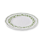 CECILE WHITE/GREEN MELAMINE LARGE PLATE - Pure Apotheca