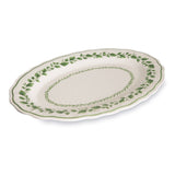 CECILE WHITE/GREEN MELAMINE OVAL PLATTER - Pure Apotheca