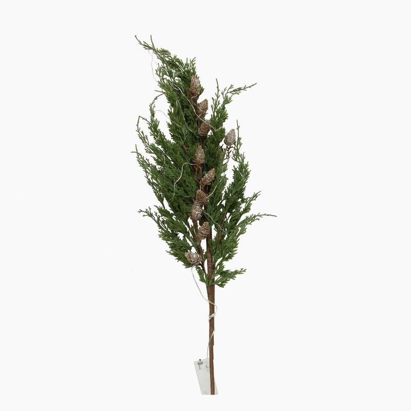 Cedar & Pinecone Branch with Lights 104cm - Pure Apotheca