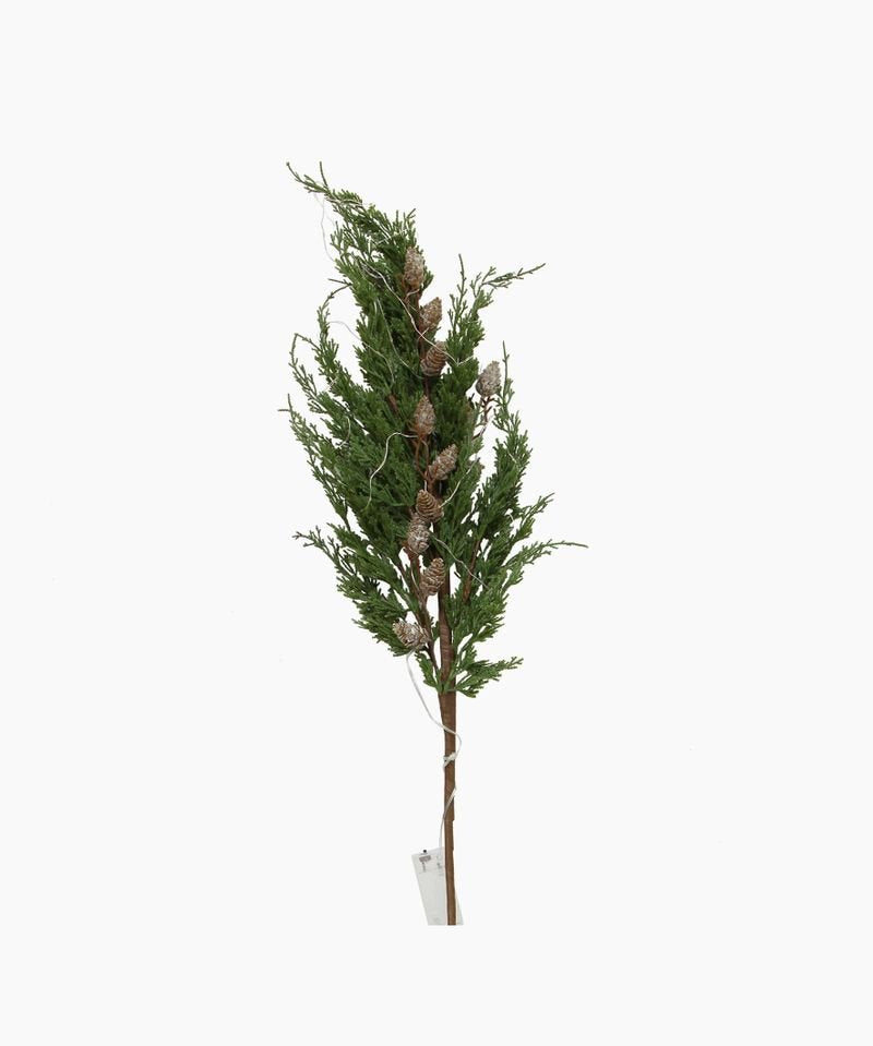 Cedar & Pinecone Branch with Lights 104cm - Pure Apotheca