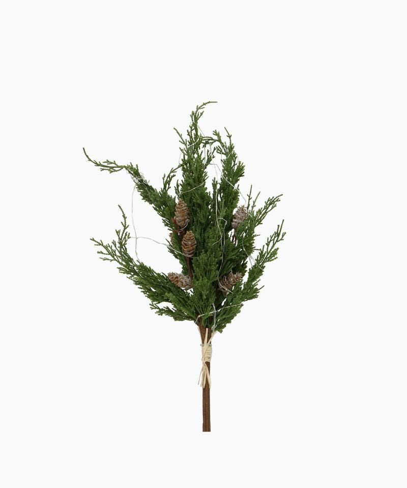 Cedar & Pinecone Branch with Lights 60cm - Pure Apotheca